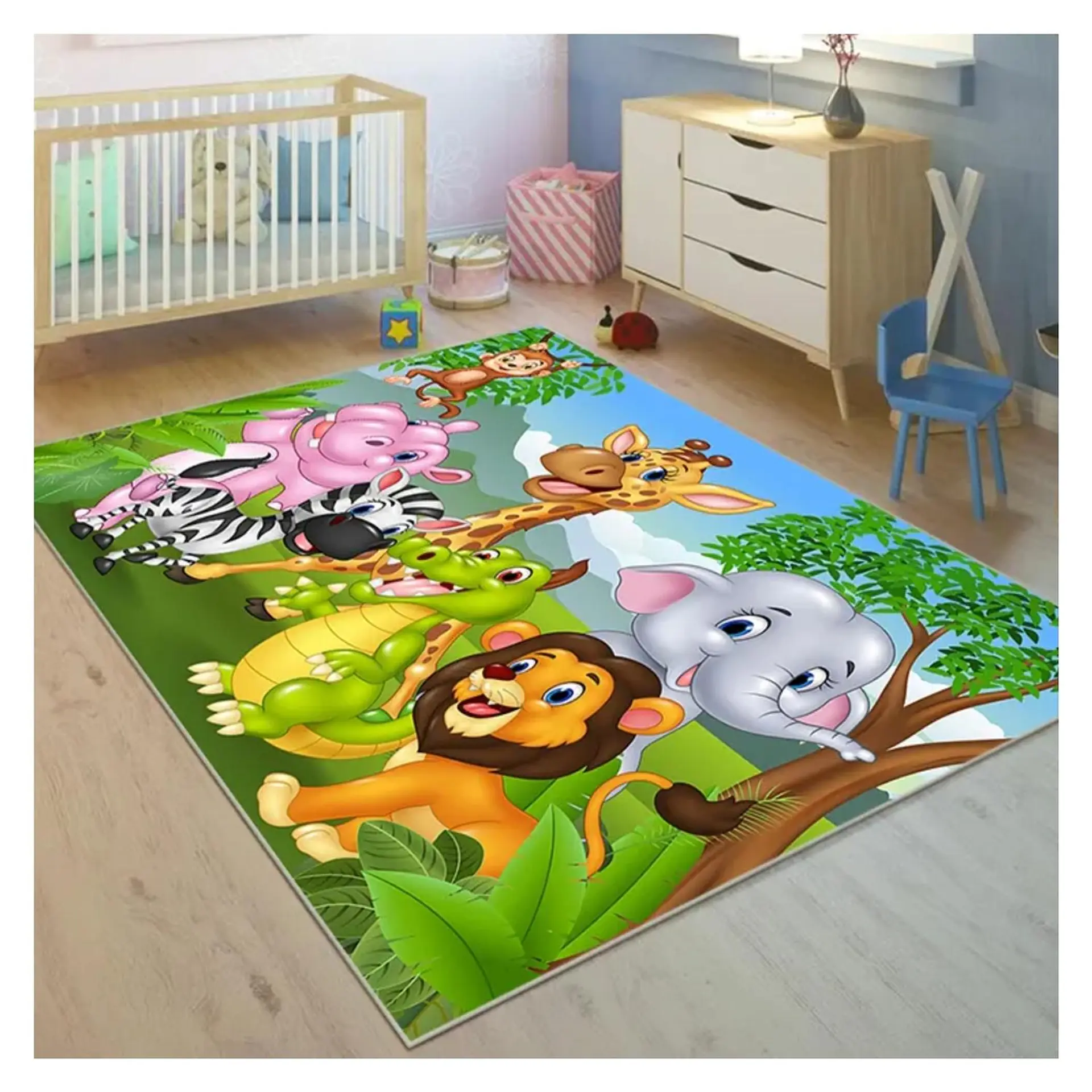 Alfombra Infantil Estampada 80x120 cm Selva 5