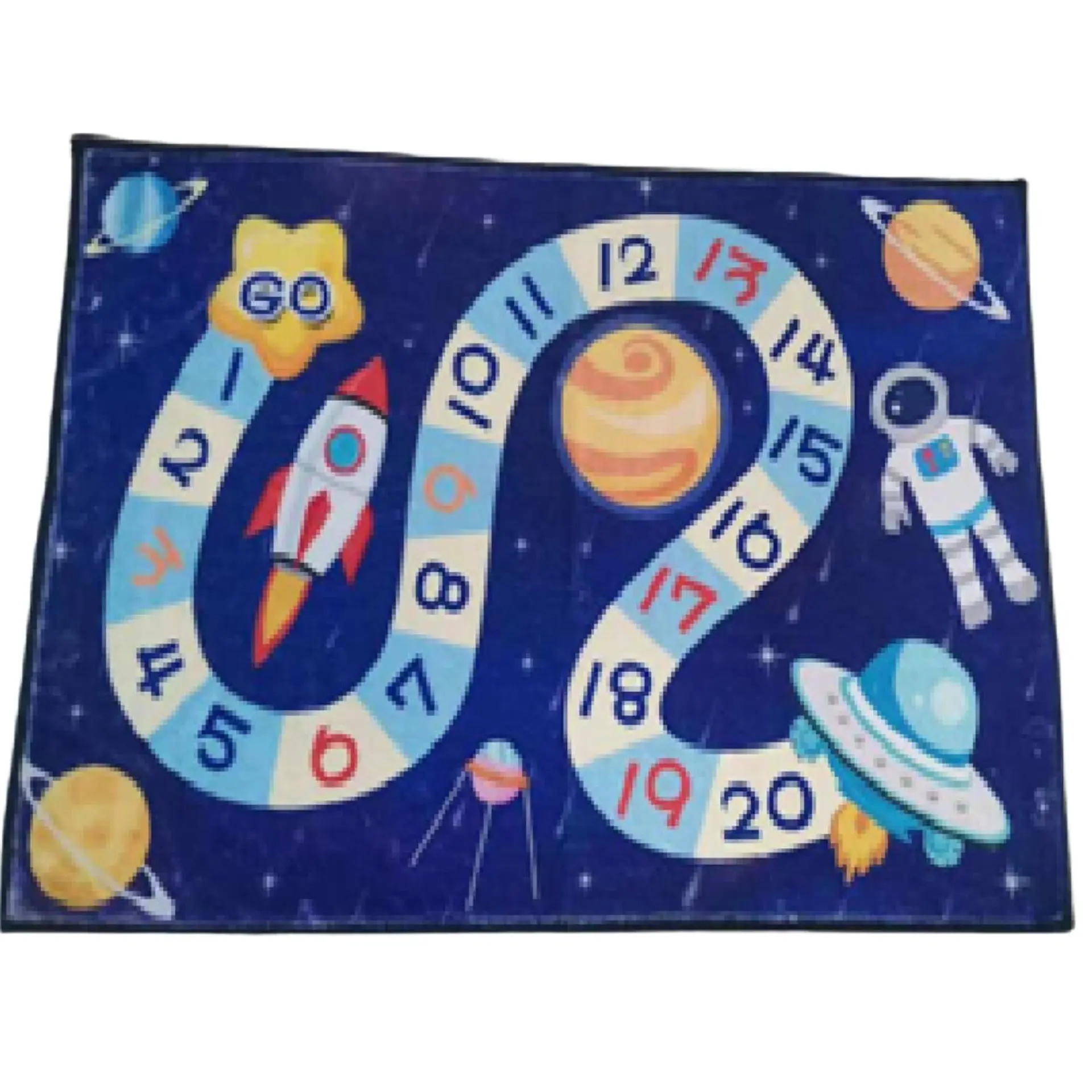 Alfombra Infantil Estampada 80x120 cm Universo 2