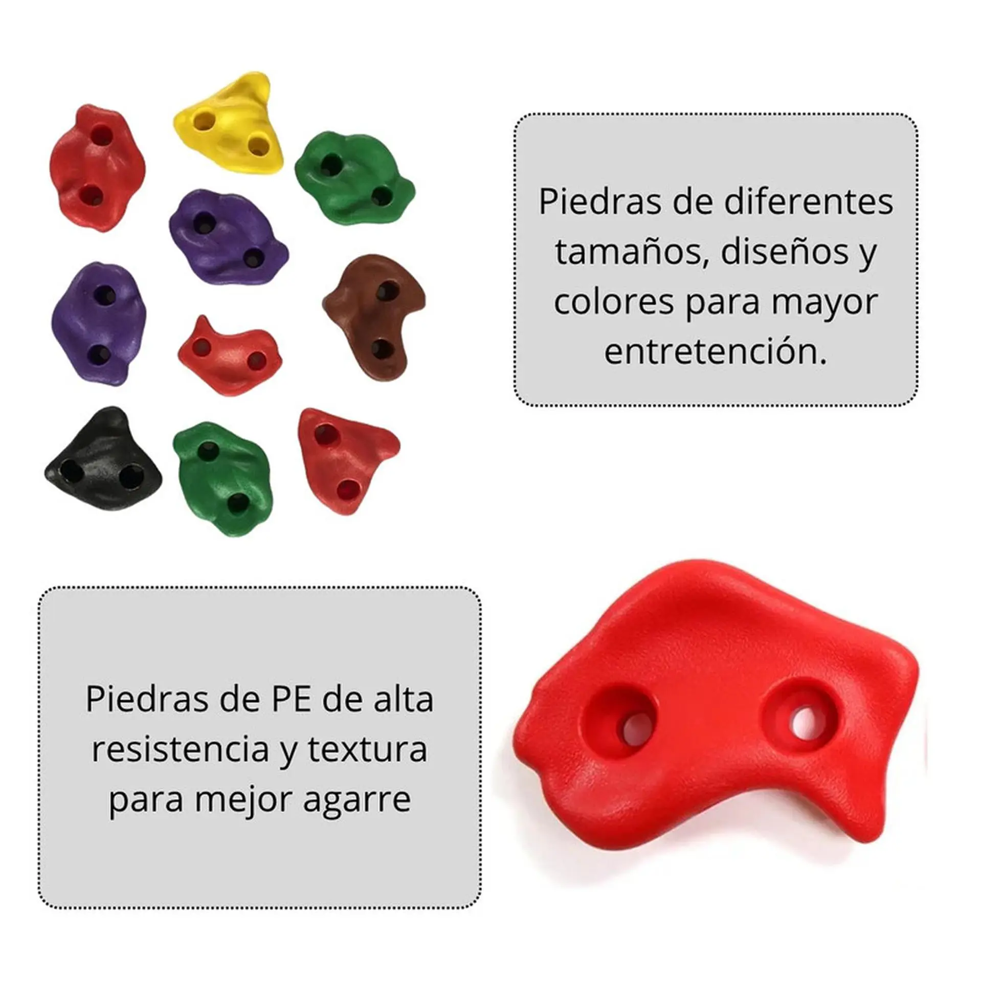 Juego Escalada 12 Piedras De Resina Con 5 Cinturones 3