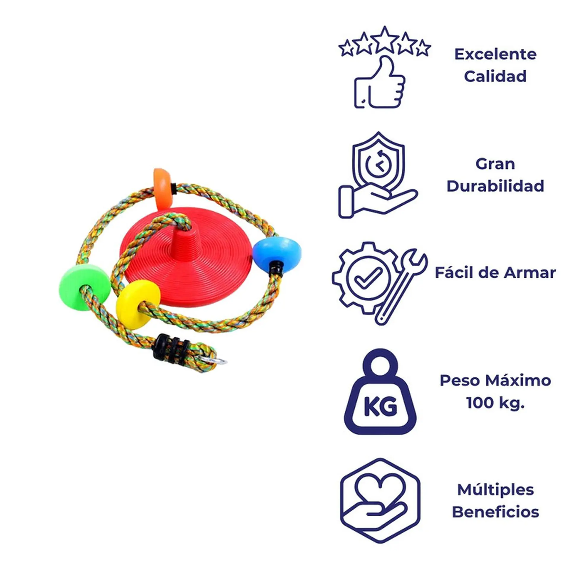 Columpio Disco Mecedor Cuerda Escalada Trepar 7