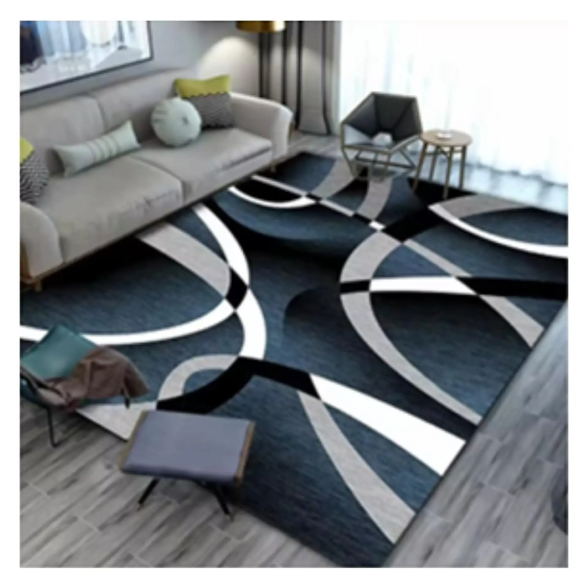 Alfombra Living Grande Estampada 150X200 cm Bursa 1