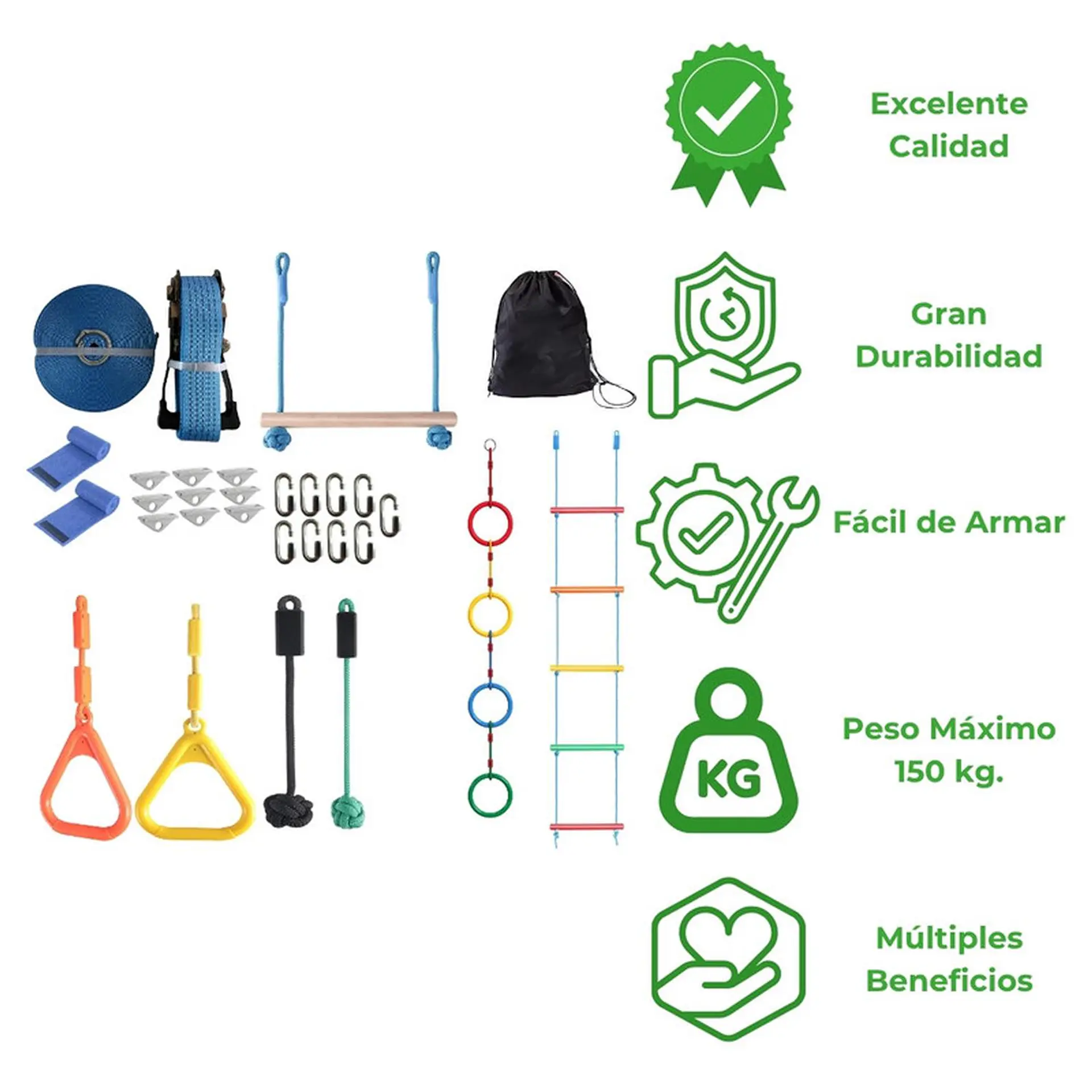 Juego Carrera Ninja Warrior 7 Obstaculos Slackline 5