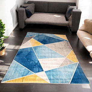 Alfombra Living Grande 150X200 Cm. Bandirma Tapete Sala 3D