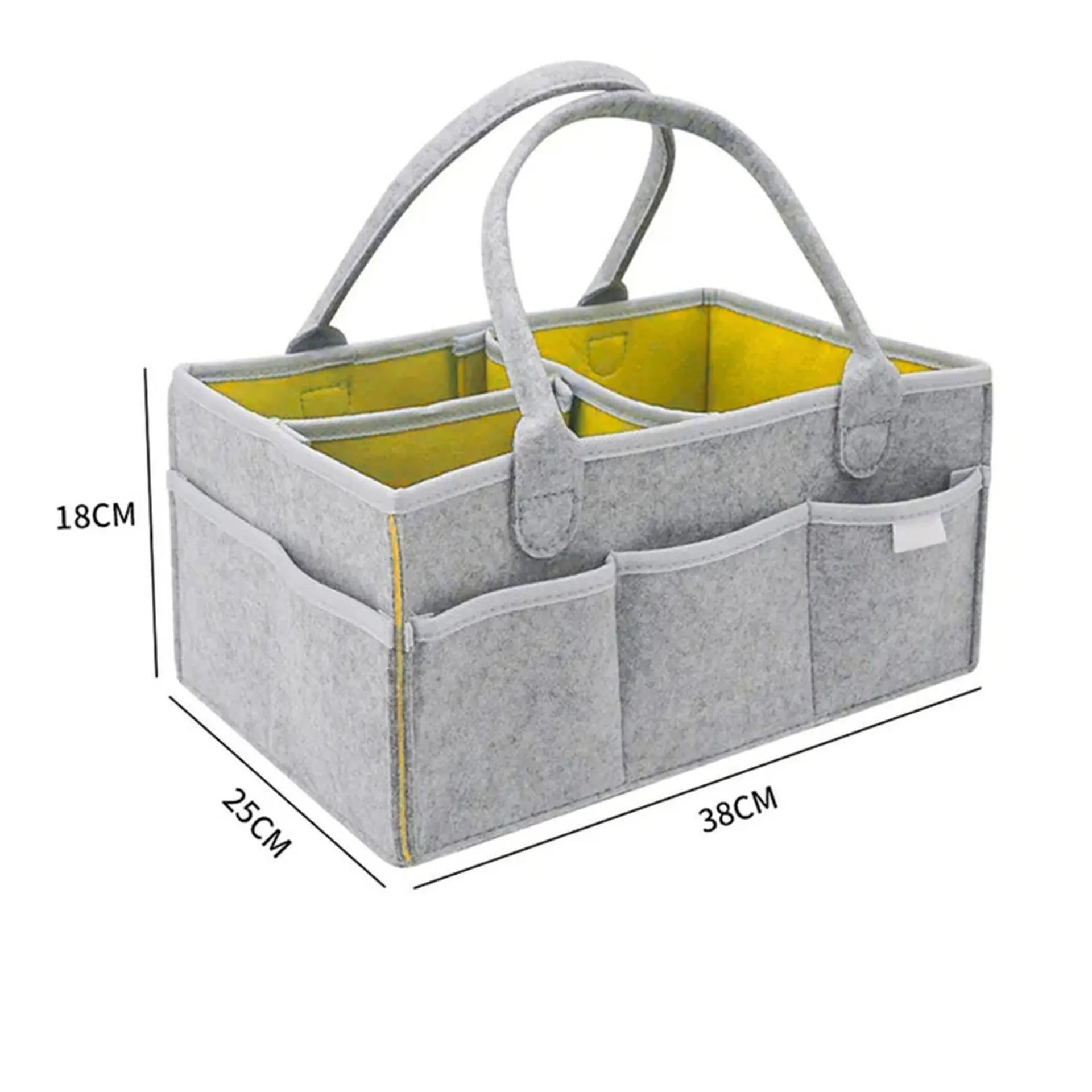 Organizador De Pañales Deluxe Para Mudador Amarillo 4