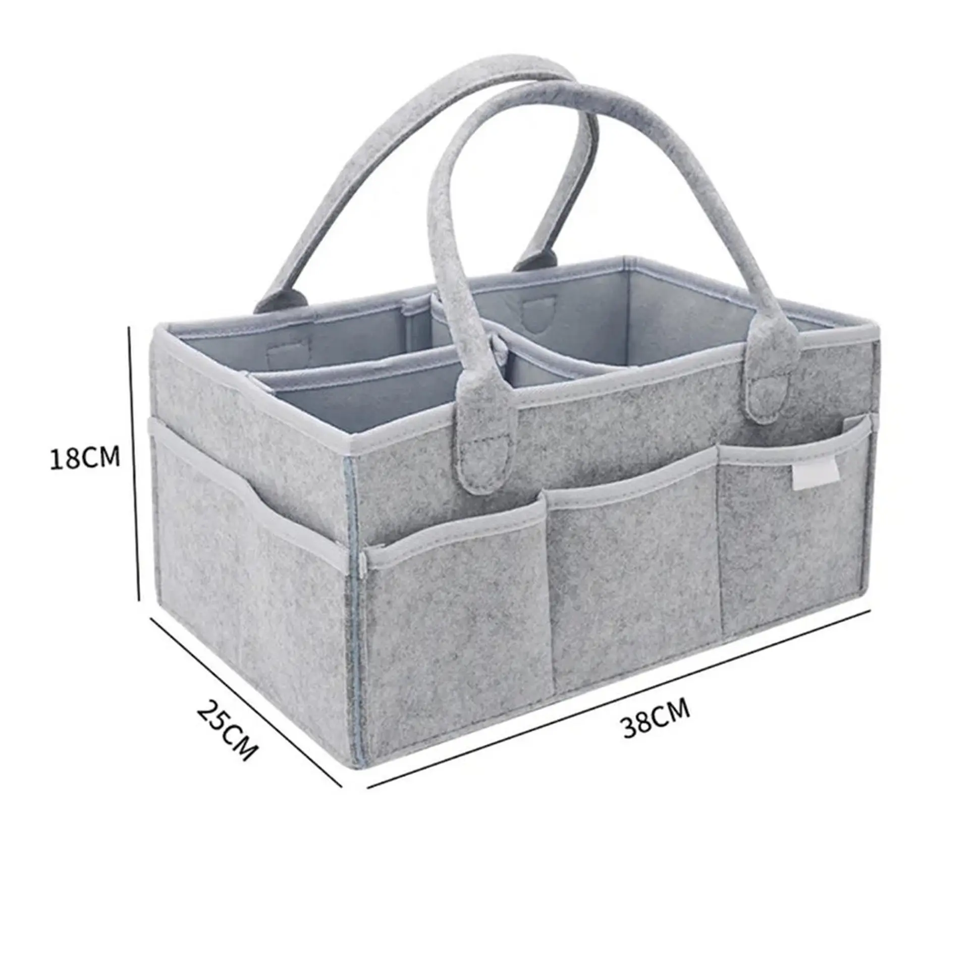 Organizador De Pañales Deluxe Para Mudador Gris 4