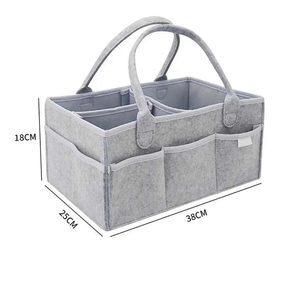Organizador De Pañales Deluxe Para Mudador Gris 4
