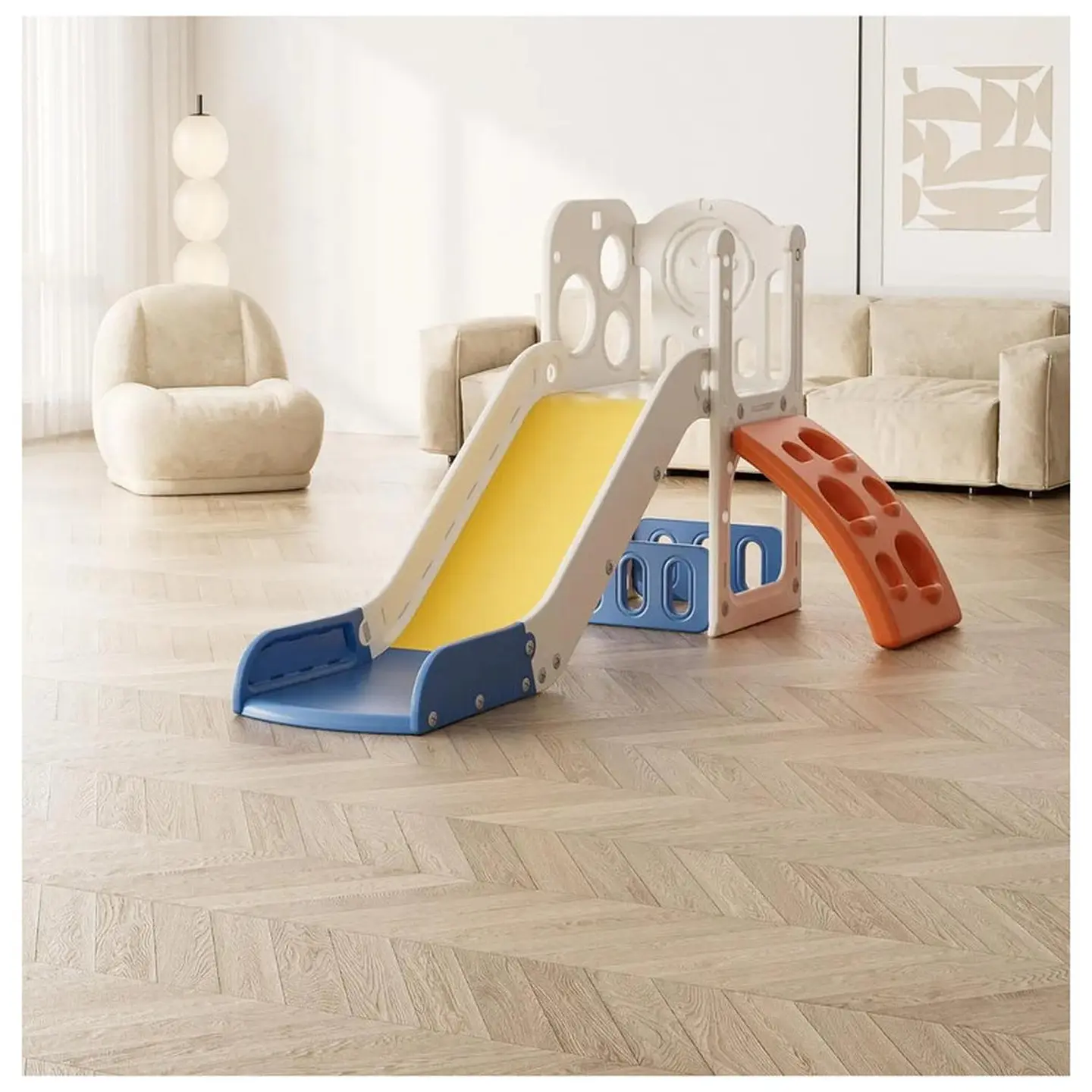 Juego Resbalin Infantil + Escalada Tobogan Torre Rojo 1
