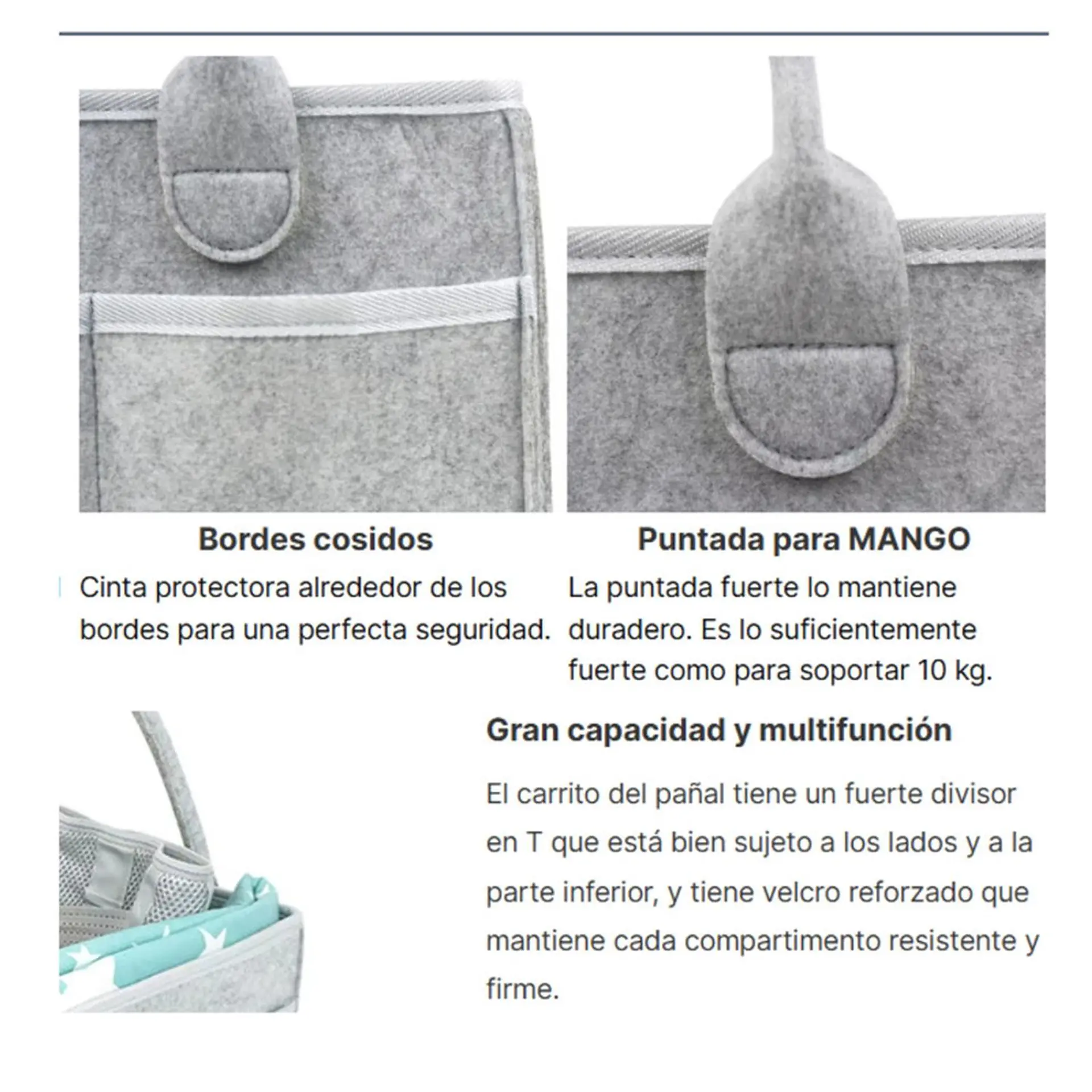 Organizador De Pañales Deluxe Para Mudador Amarillo 6