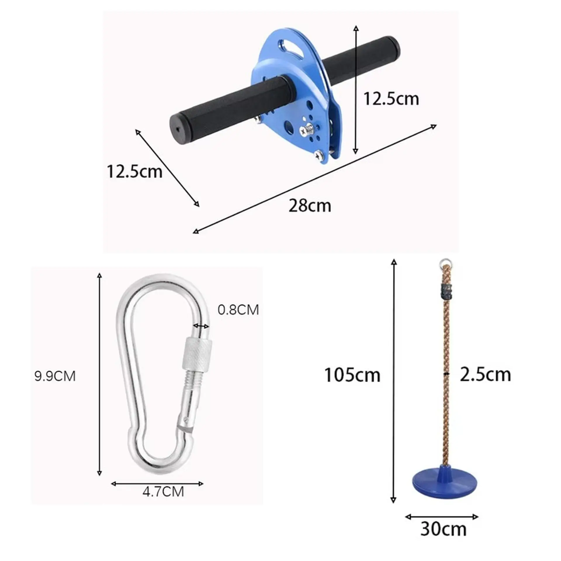 Tirolesa 30m Con Freno Juego Zipline Kit Tirolina Canopy 11