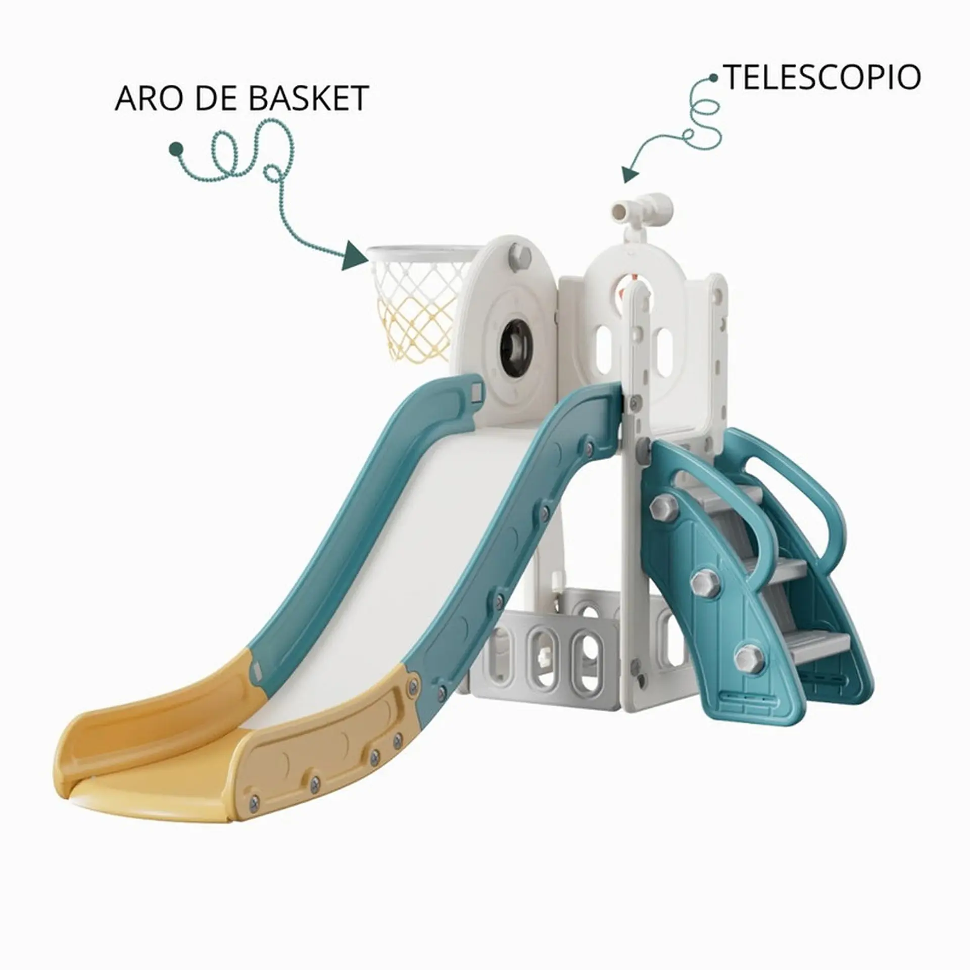 Juego Resbalin Tobogan Aro Basket Telescopio Rocket 7