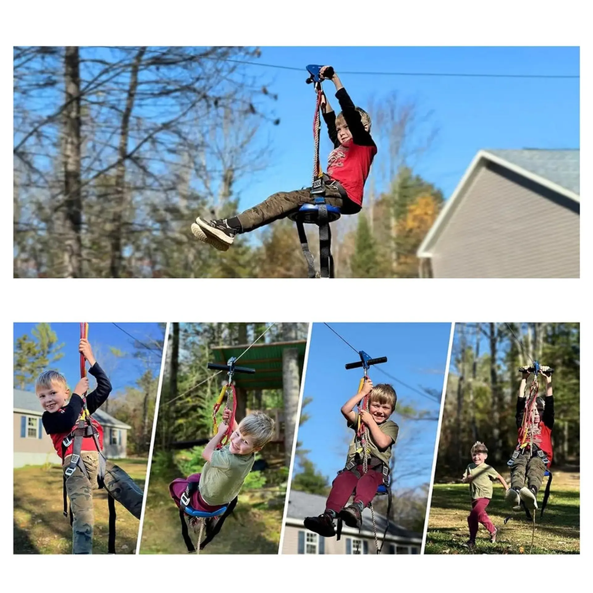 Tirolesa 30m Con Freno Juego Zipline Kit Tirolina Canopy 3