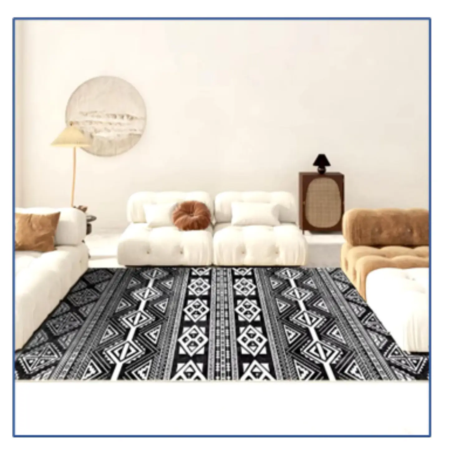 Alfombra Living Grande Estampada 150X200 cm Kemer 1