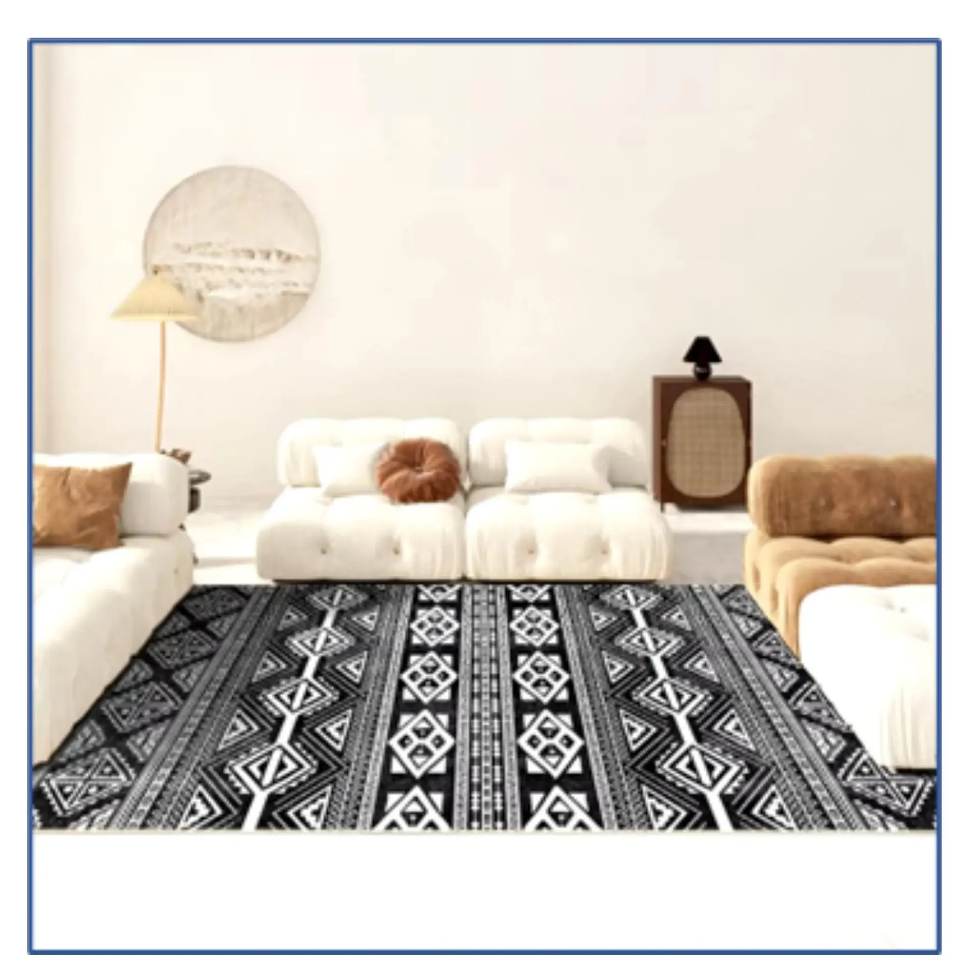 Alfombra Living Grande Estampada 150X200 cm Kemer 1