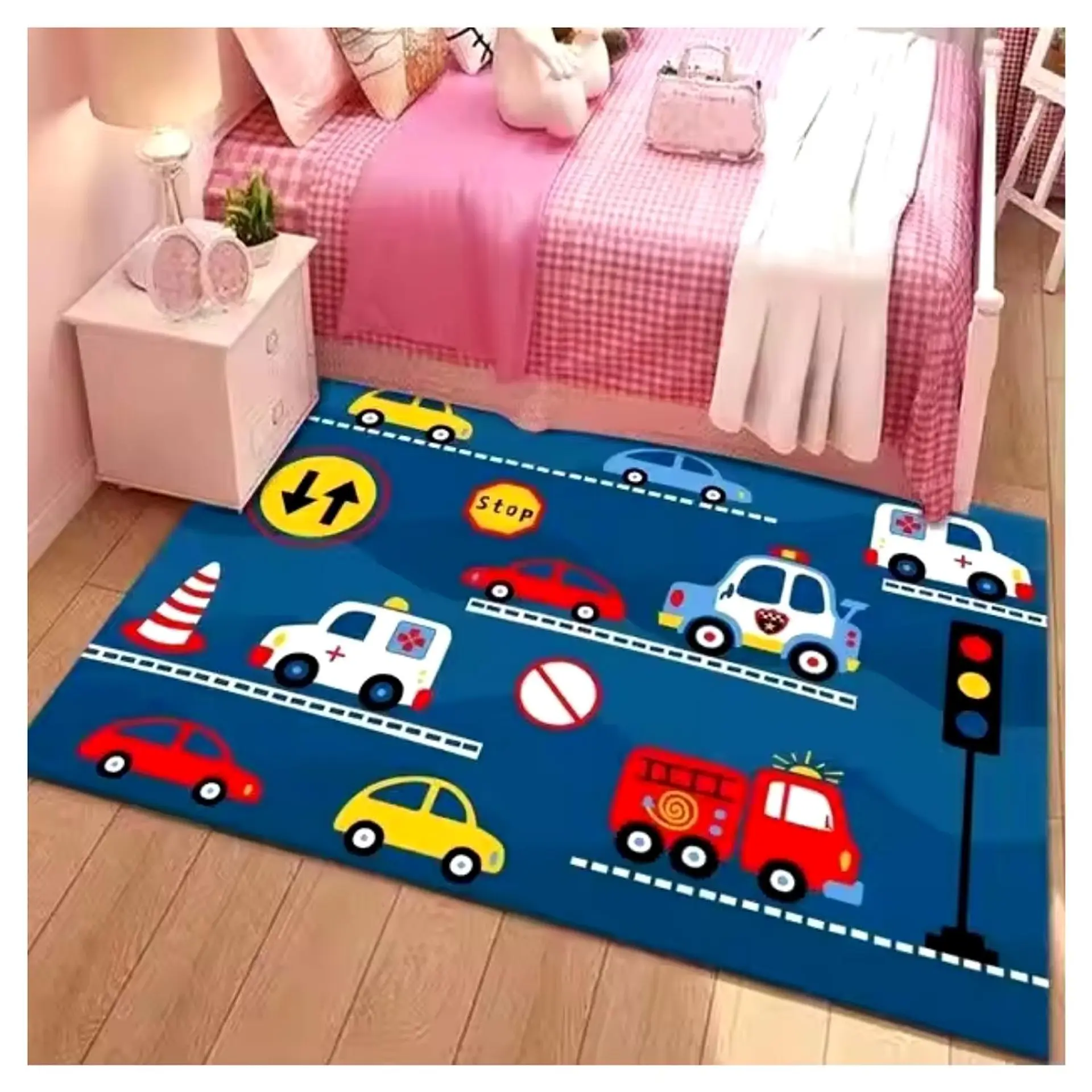 Alfombra Infantil Estampada 80x120 cm Autos 2