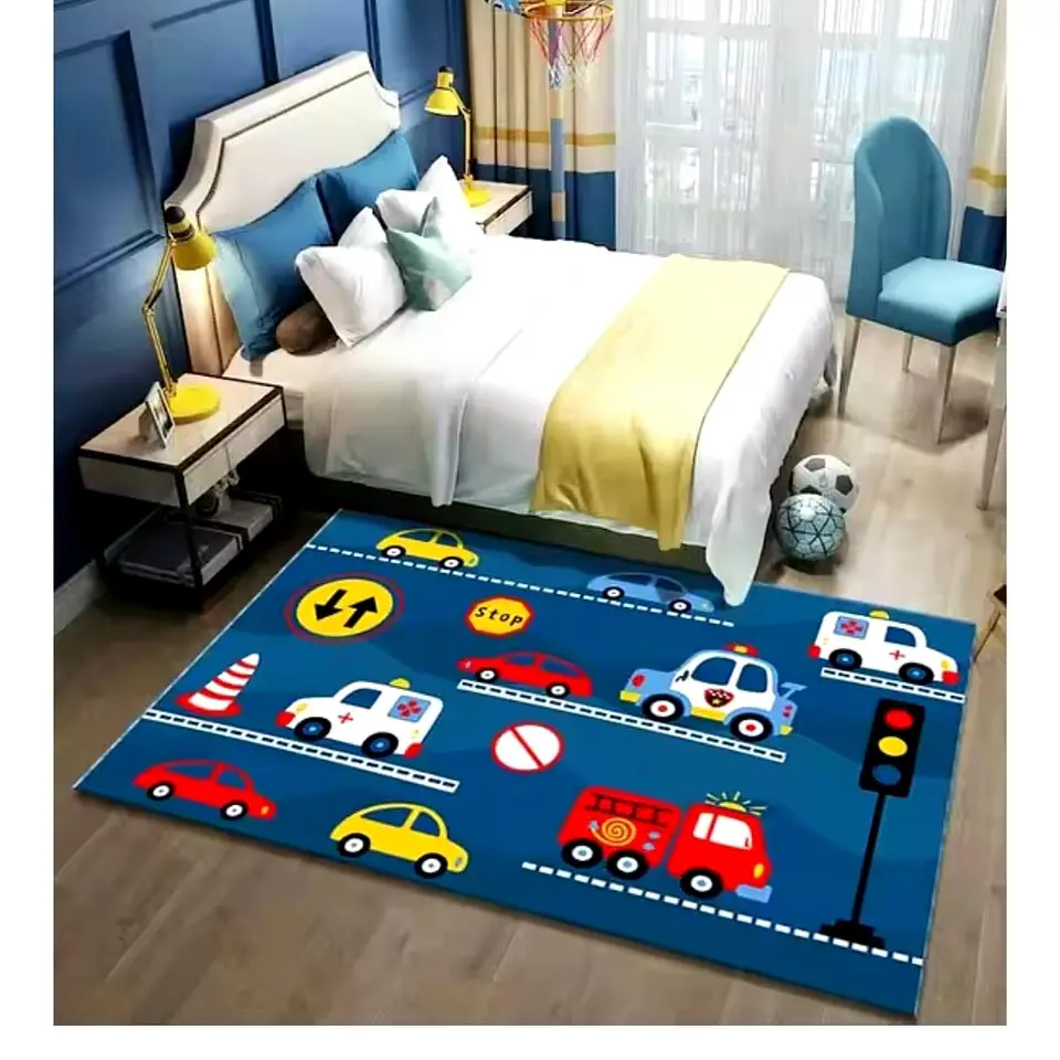 Alfombra Infantil Estampada 80x120 cm Autos 1