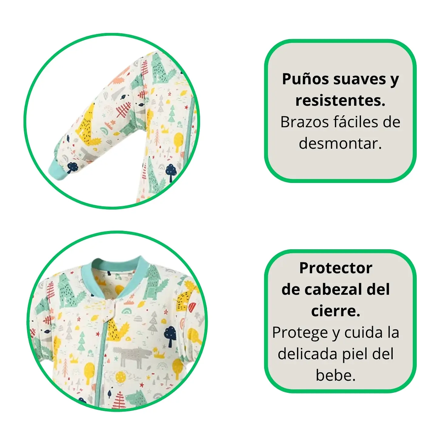 Saquito De Dormir Bebe Pijama Con Pie Tog 1.5 Saco Dormir 5