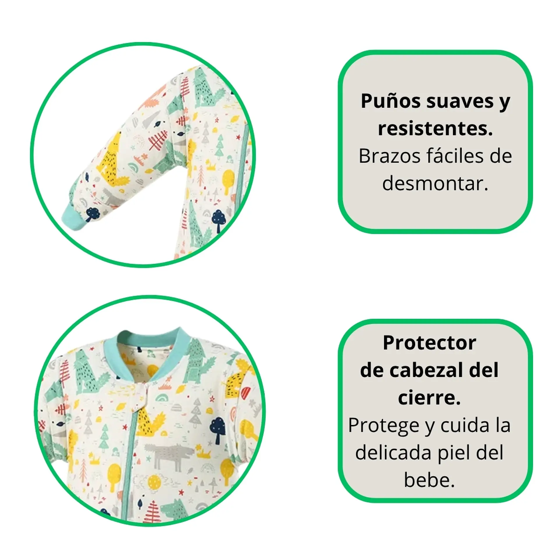 Saquito De Dormir Bebe Pijama Con Pie Tog 1.5 Saco Dormir 5
