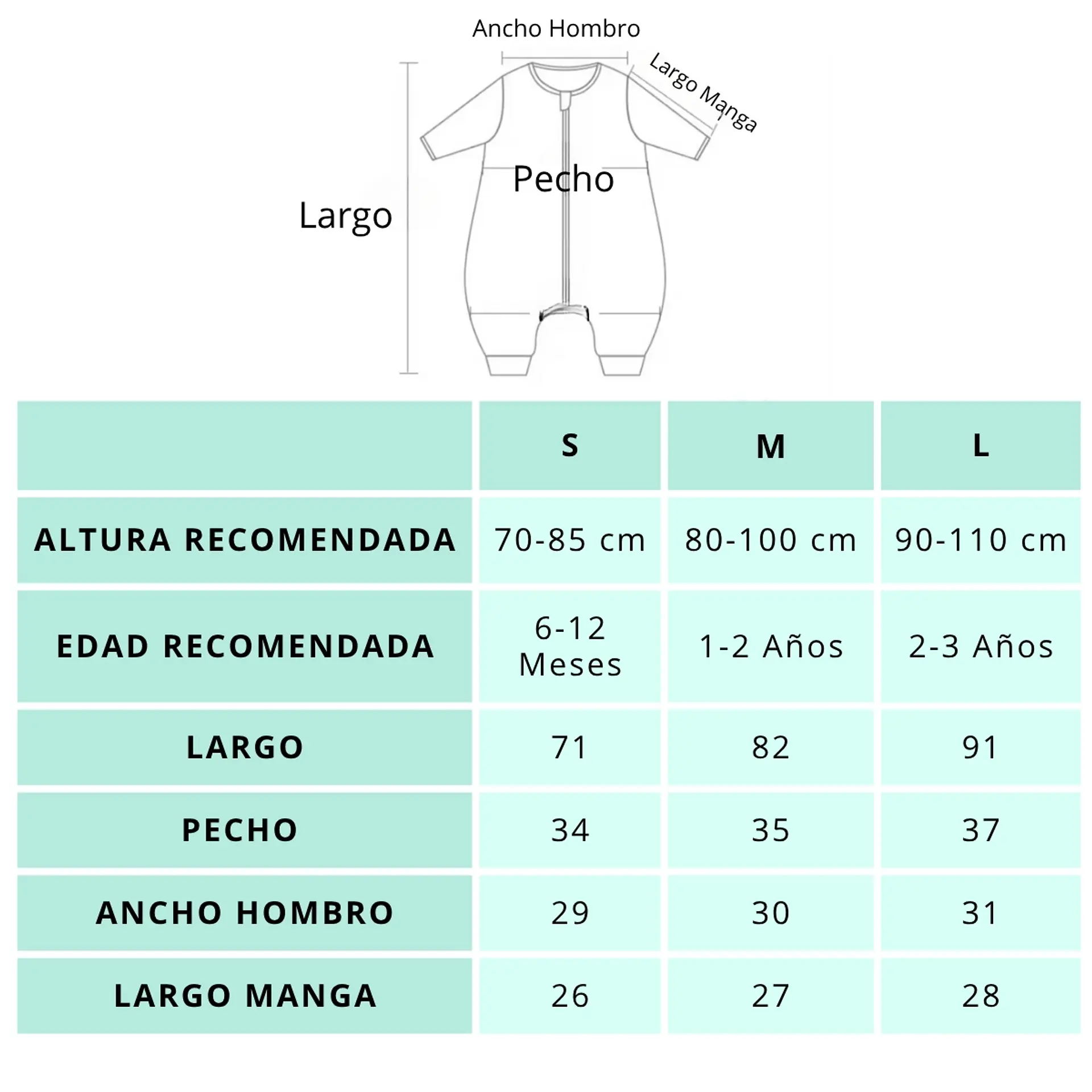 Saquito De Dormir Bebe Pijama Con Pie Tog 1.5 Saco Dormir 4
