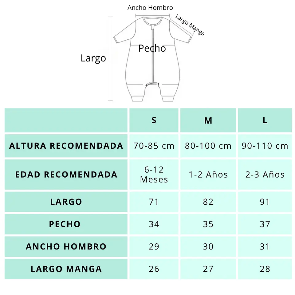 Saquito De Dormir Bebe Pijama Con Pie Tog 1.5 Saco Dormir 4