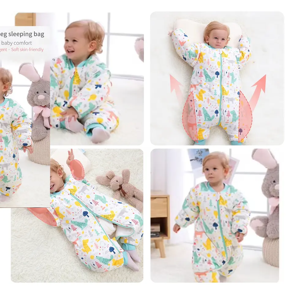 Saquito De Dormir Bebe Pijama Con Pie Tog 1.5 Saco Dormir 6
