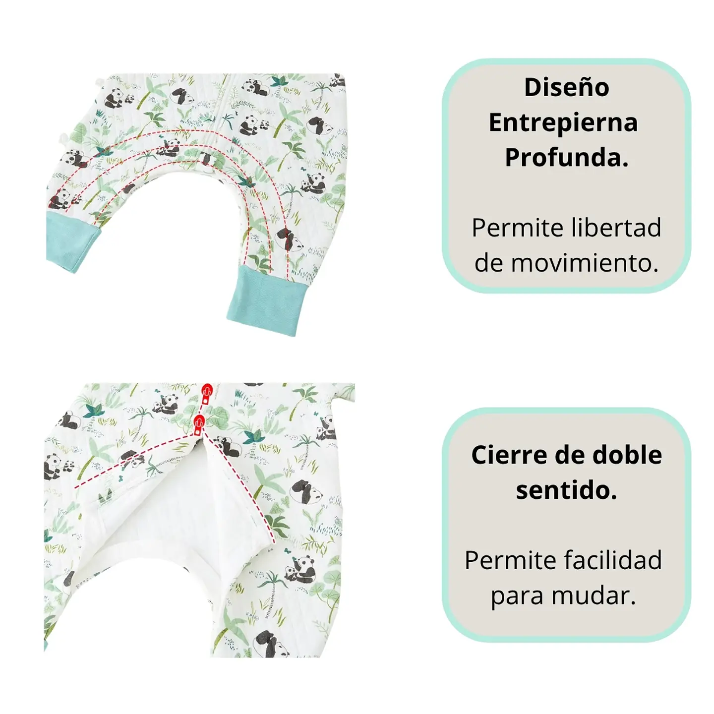 Saquito De Dormir Pijama Bebe Tog 1.5 Con Pie y Brazos 4