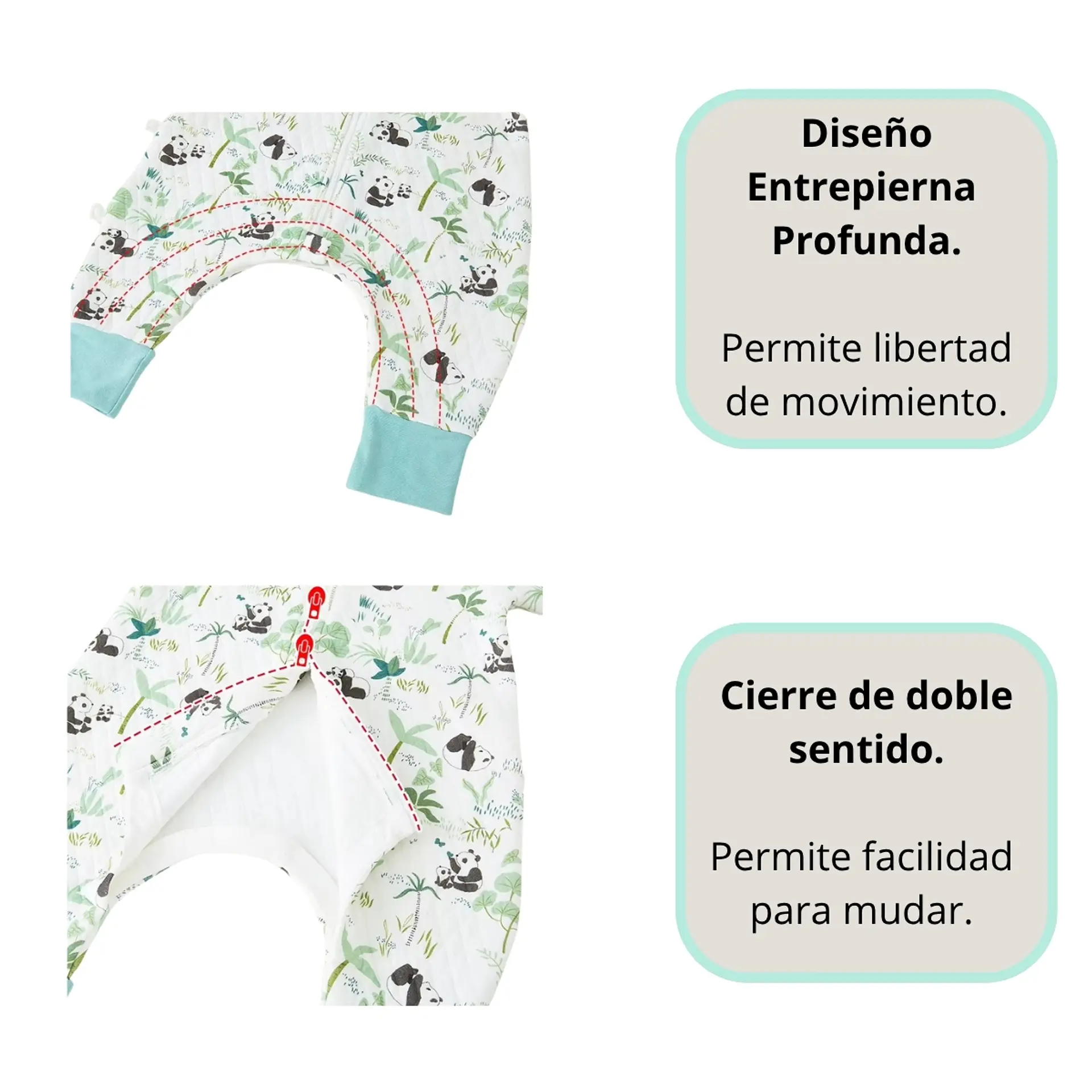 Saquito De Dormir Pijama Bebe Tog 1.5 Con Pie y Brazos 4