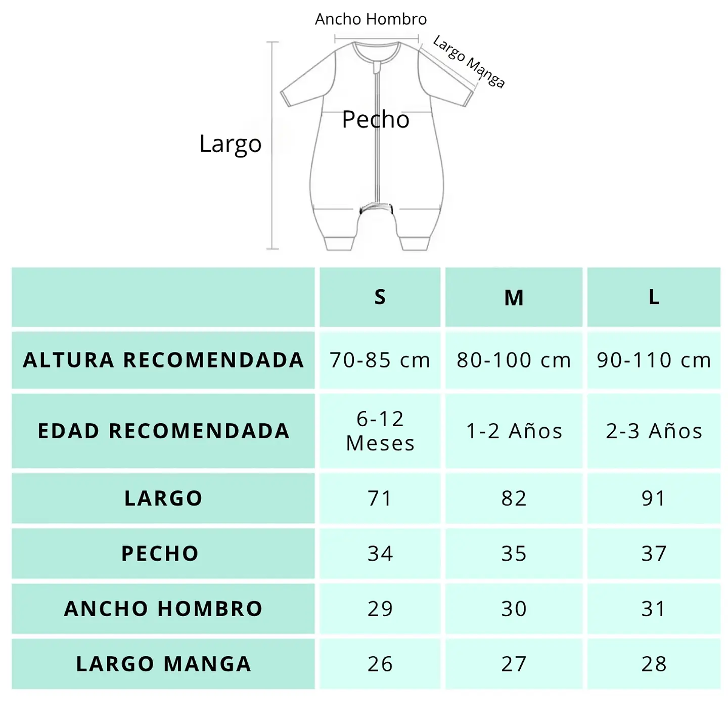 Saquito De Dormir Bebe Con Pie Tog 2.5 Pijama Saco Dormir 5