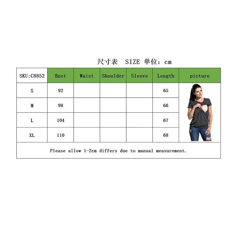 Polera Lactancia Maternidad Manga Corta 5