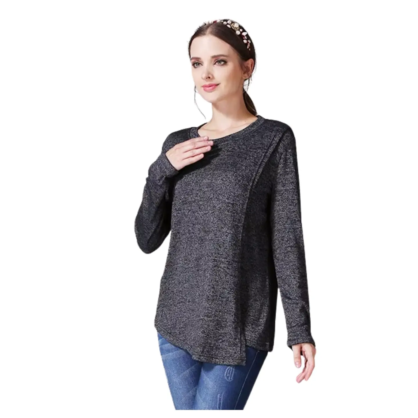 Polera Lactancia Maternidad Manga Larga Mari 5