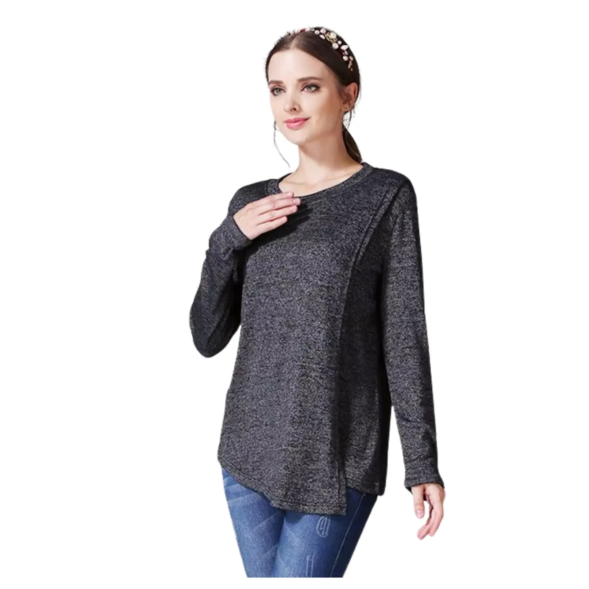 Polera Lactancia Maternidad Manga Larga Mari 5