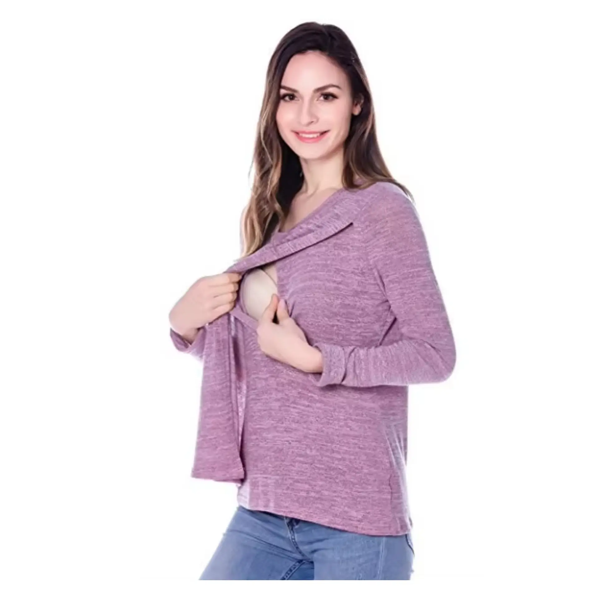 Polera Lactancia Maternidad Manga Larga Mari 8