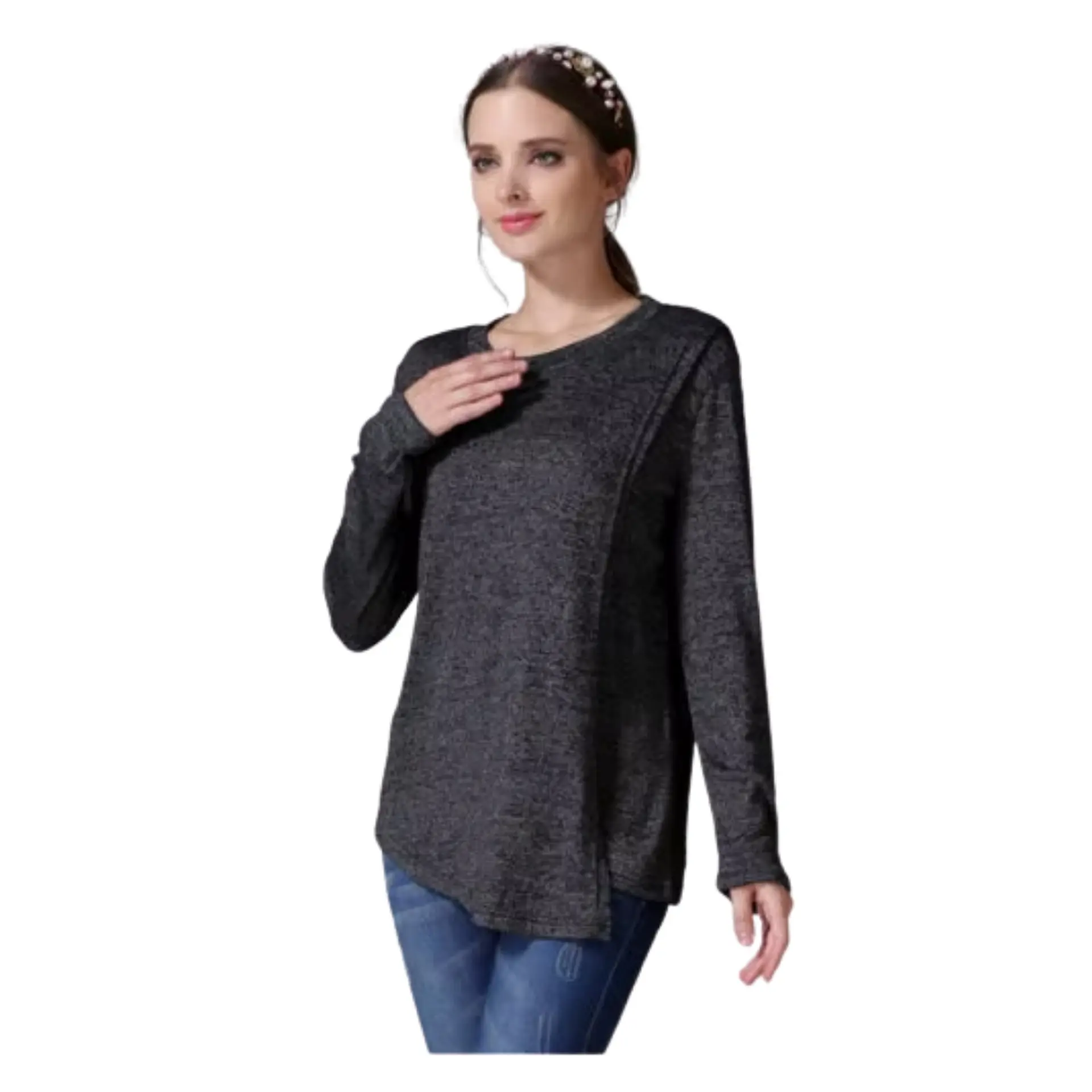 Polera Lactancia Maternidad Manga Larga Mari 13