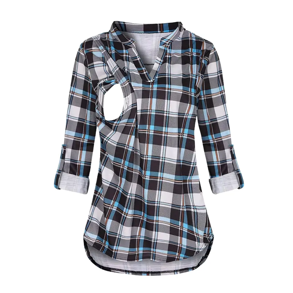 Polera Lactancia Maternidad Camisa Manga Larga  2