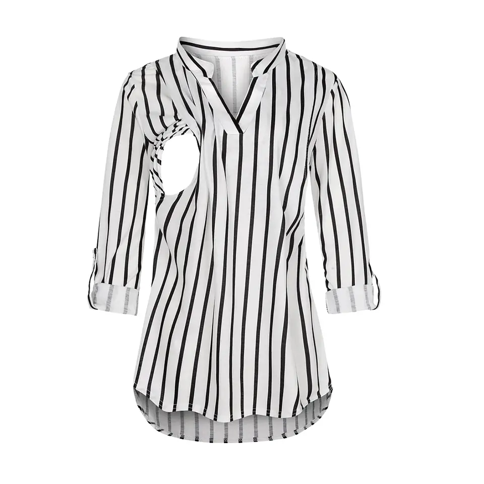 Polera Lactancia Maternidad Camisa Manga Larga  3