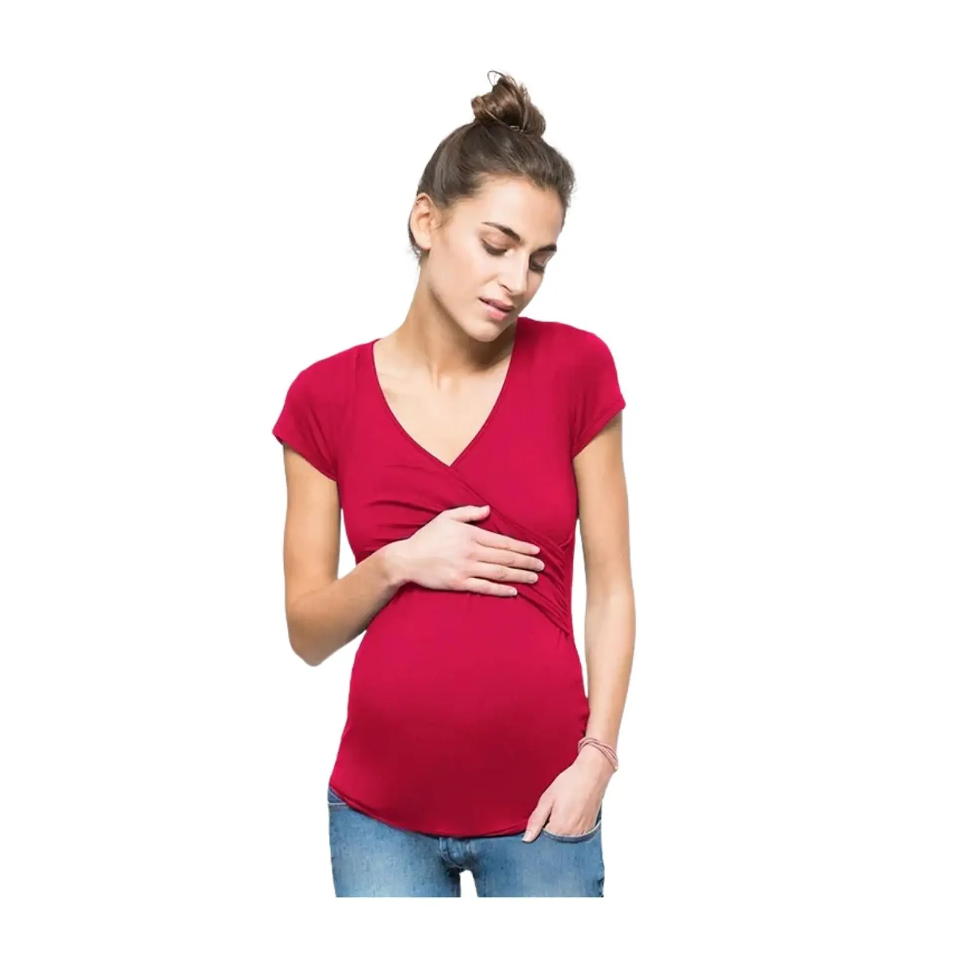 Polera Lactancia Maternidad Manga Corta Dani 6