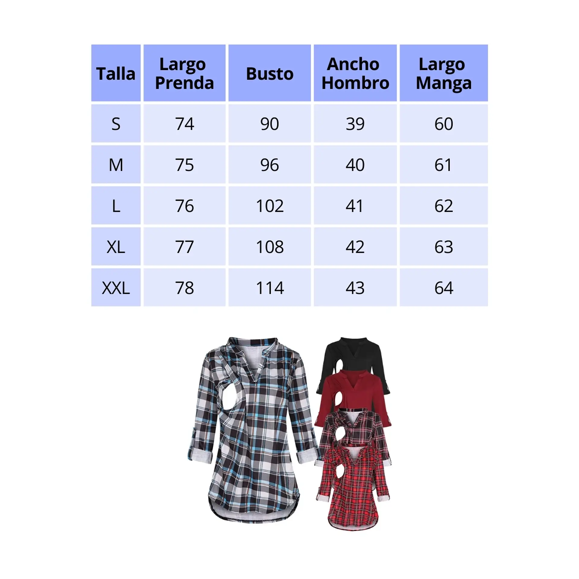 Polera Lactancia Maternidad Camisa Manga Larga  10