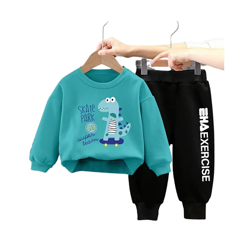 Buzo Niño Infantil Algodon 2 piezas Poleron Dino Skate