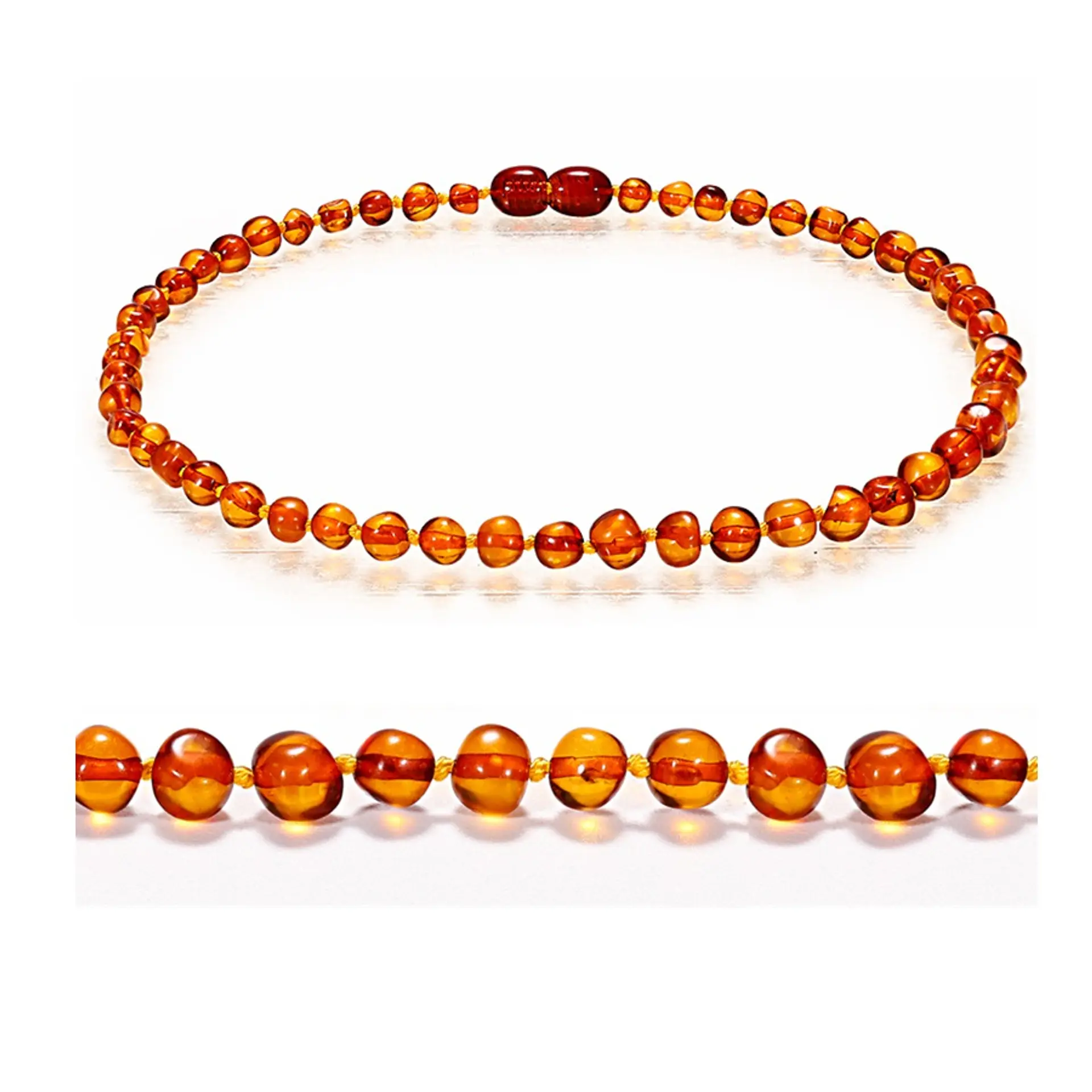 Collar De Ambar Bebe Infantil Baltico Cognac 4