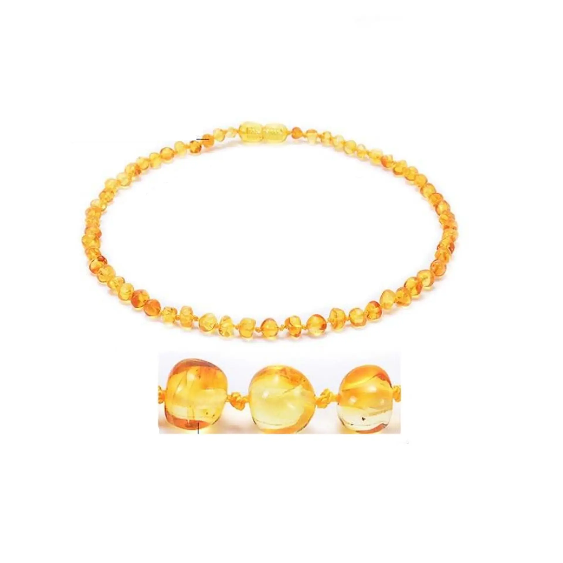 Collar De Ambar Bebe Infantil Baltico Miel  3
