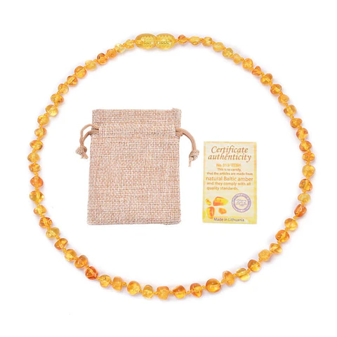 Collar De Ambar Bebe Infantil Baltico Miel 