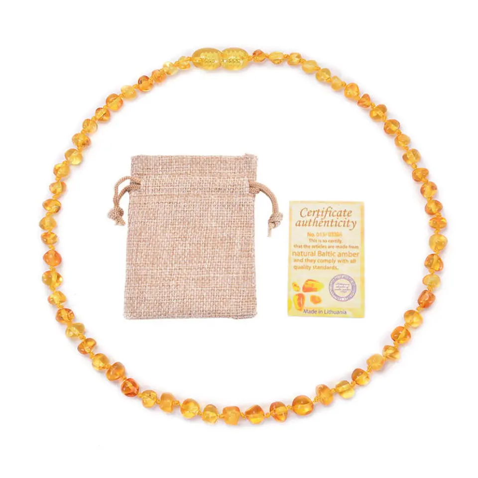 Collar De Ambar Bebe Infantil Baltico Miel  1