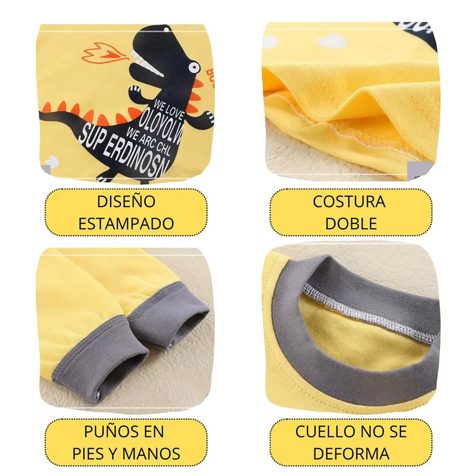 Pijama Niño Manga Larga Algodon Infantil 9