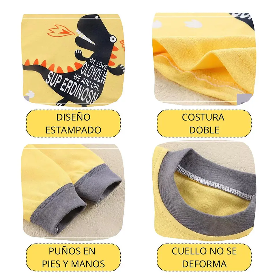 Pijama Niño Manga Larga Algodon Infantil 9