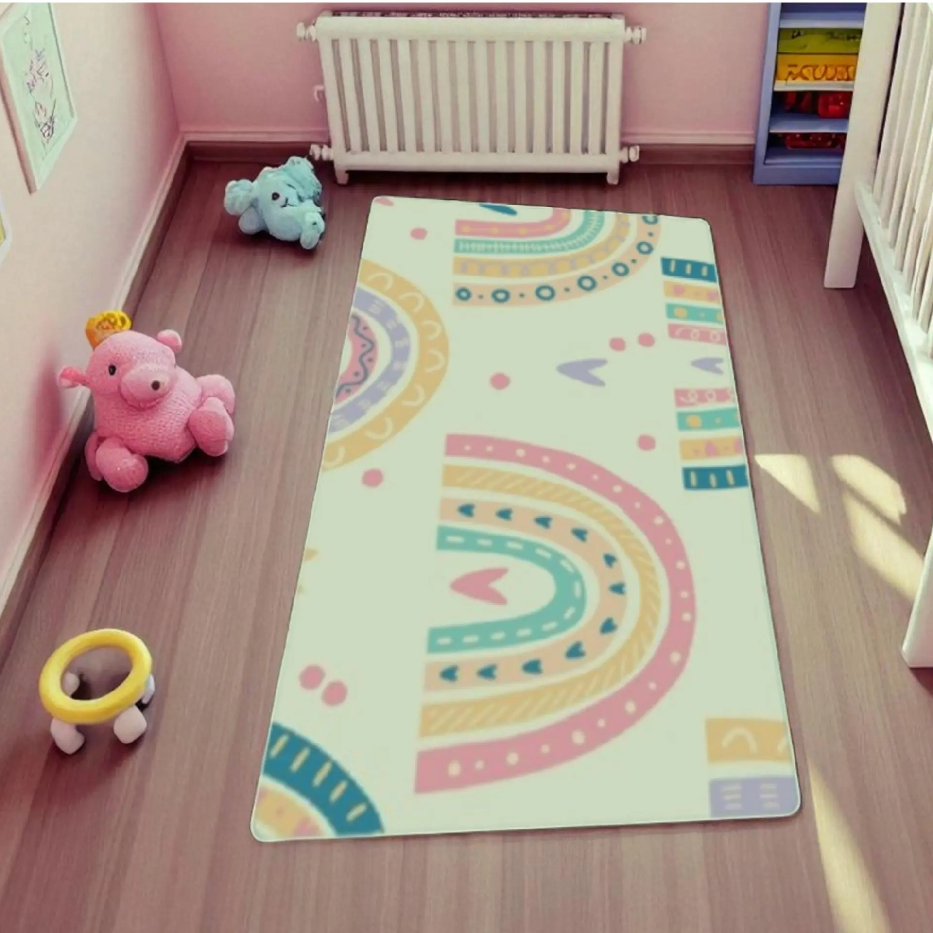 Alfombra Infantil Estampada 80x120 cm Arcoiris 1