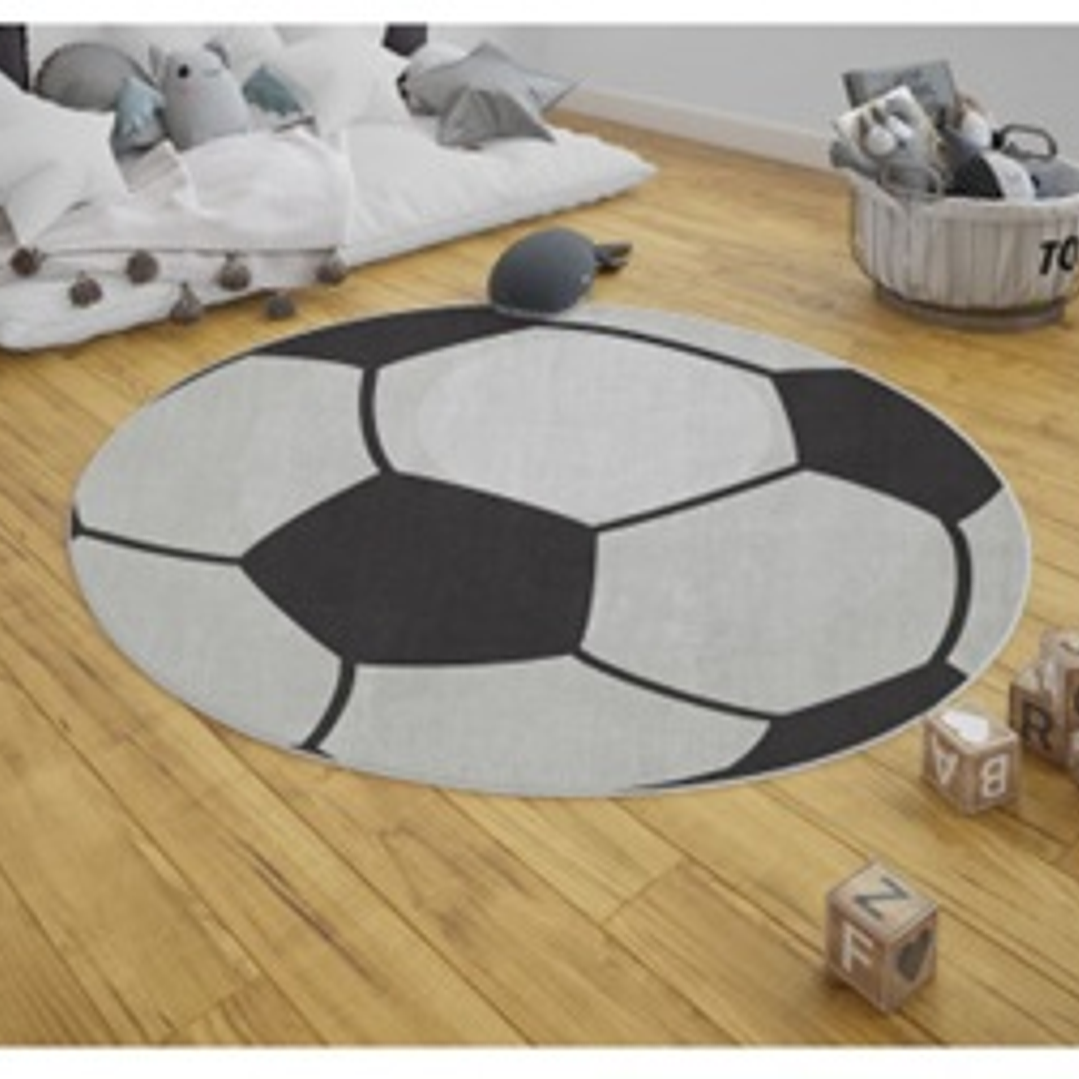 Alfombra Infantil Redonda Futbol 110 Cm Tapete Dormitorio 6