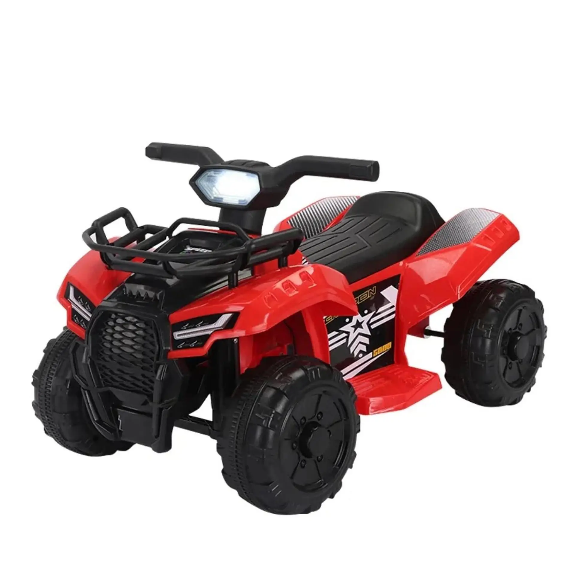Moto Batería Eléctrico Infantil Quad Roja Juguete  2
