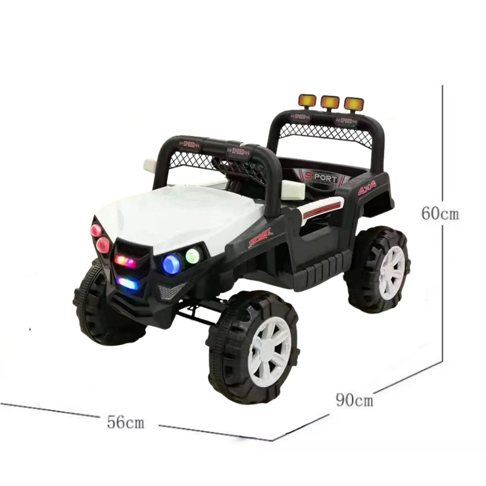 Auto Batería Jeep Eléctrico Infantil 12V Control Trail Blanco  3