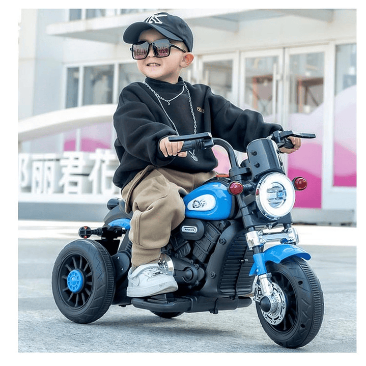 Auto Electrico Moto Juguete Infantil A bateria 518 Azul 2
