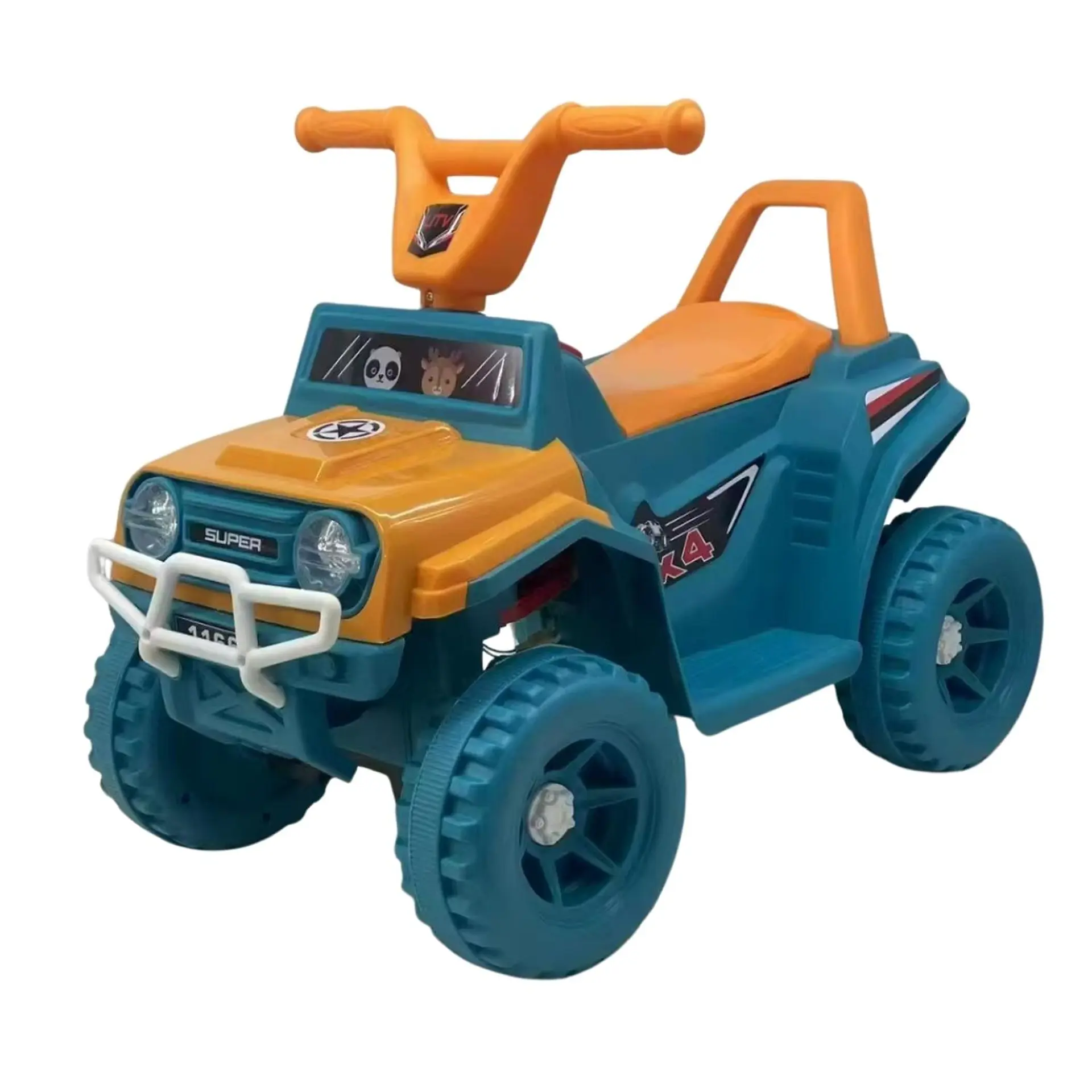 Moto Batería Eléctrico Infantil Rock Naranja Juguete  1