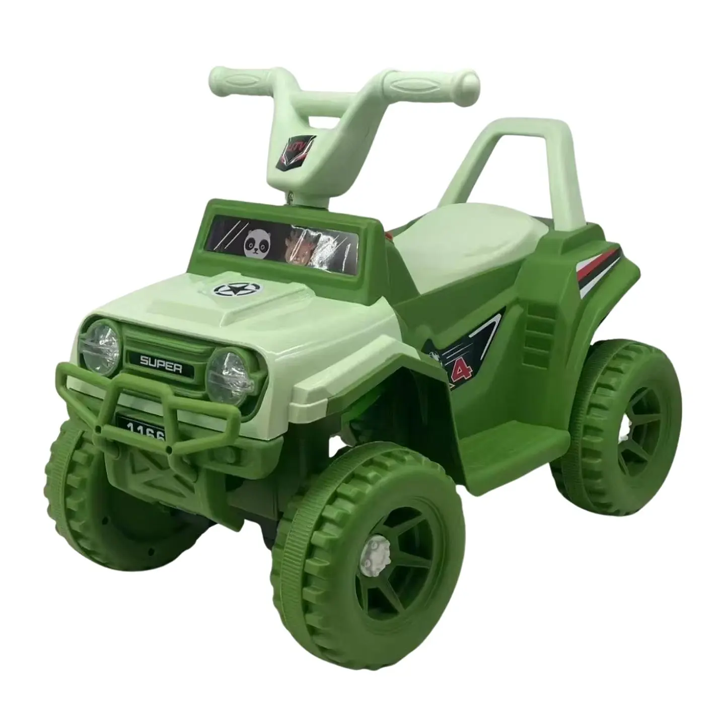 Moto Batería Eléctrico Infantil Rock Verde Juguete  1